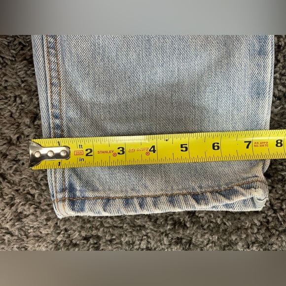Levi’s 550 relaxed tapered high rise light blue cotton denim jeans size 12L - Picture 15 of 16